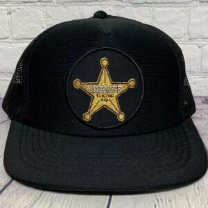 Vintage Sheriff Electric Ltd. Trucker Hat Mesh Cap Snapback Patch Logo Black